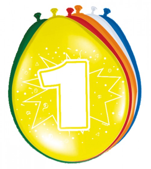 6 st. Ballonnen 1 Jaar