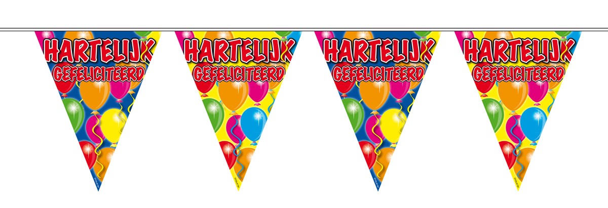 Vlaggelijn Hartelijk Gefeliciteerd