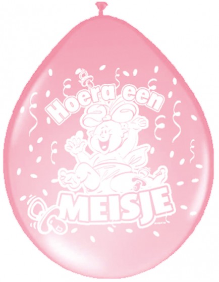 Ballonnen Hoera een Meisje