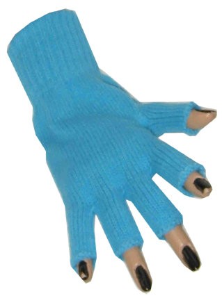 Vingerloze handschoenen aqua