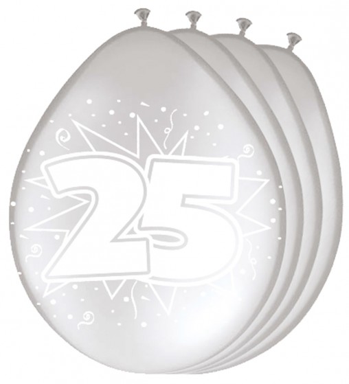 Ballonnen 25 Jaar Zilver