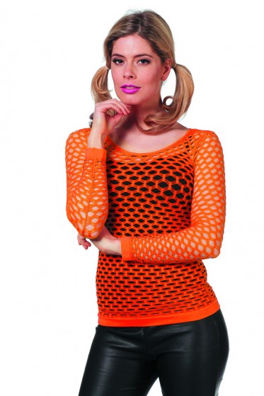 Netshirt neon-oranje