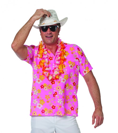 Pink hawaii-hemd