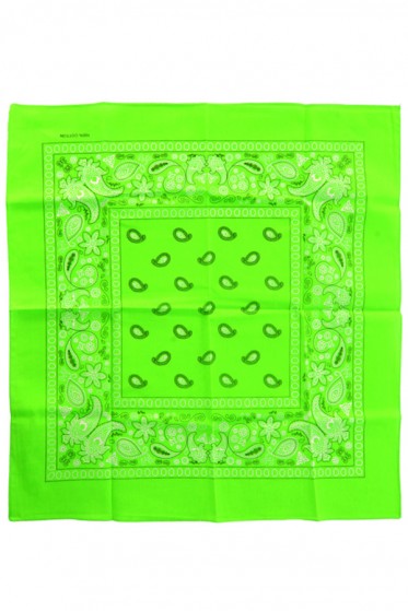 Zakdoek/ Bandana fluor-groen