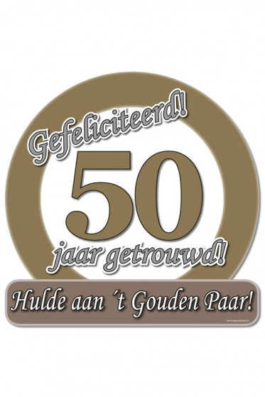 Hulde-Schild 50 Jaar Getrouwd