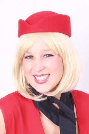 Stewardess-Hoedje Vilt Rood