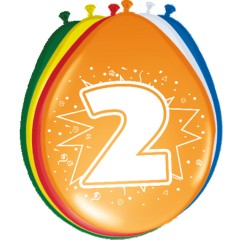 6 st. Ballonnen 2 Jaar