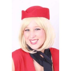 Stewardess-Hoedje Vilt Rood