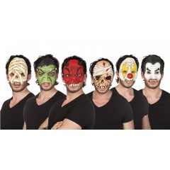 Halfmasker Halloween Assorti