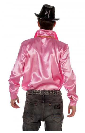 Ruchesblouse satijn pink